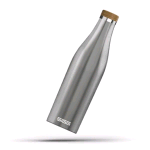 SIGG BOTTLES MERIDIAN BORRACCIA TERMICA DOPPIA PARETE IN ACCIAIO INOX TAPPO A VITE IN BAMBU 0.50 LT GRIGIO