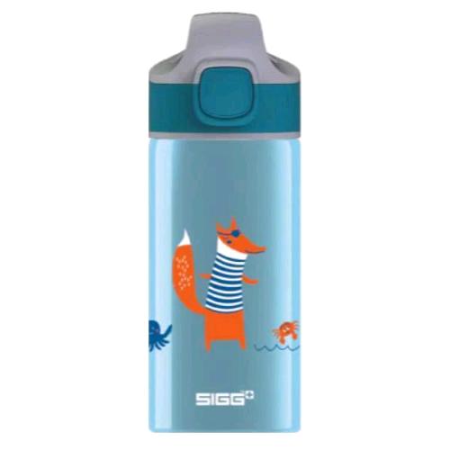 SIGG BOTTLES BORRACCIA KIDS MIRACLE IN ALLUMINIO DA 0.40 LT CON CANNUCCIA ERMETICA VOLPE 