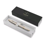 PARKER IM MONOCHROME PENNA A SFERA A SCATTO PUNTA M FUSTO CHAMPAGNE INCHIOSTRO BLU CONFEZIONE REGALO
