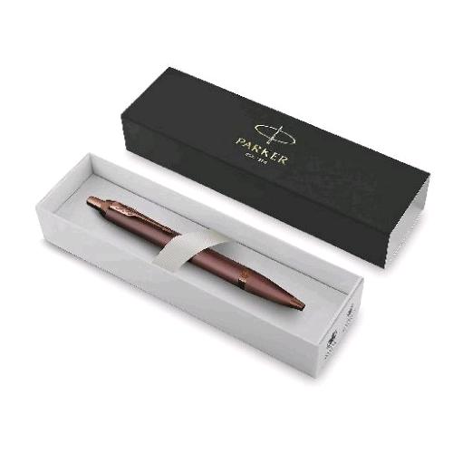 PARKER IM MONOCHROME PENNA SFERA A SFERA A SCATTO PUNTA M FUSTO E PUNTALE BORDEAUX INCHIOSTRO BLU CONFEZIONE REGALO 