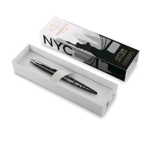 PARKER JOTTER SPECIAL EDITION NEW YORK PENNA SFERA A SCATTO PUNTA M CONFEZIONE REGALO