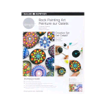 DALER ROWNEY SIMPLY ROCK PAINTING KIT CREATIVO CON 10 COLORI ACRILICI DA 18 ML 1 PENNELLO 1 PENNA DOPPIA PUNTA 2 BASTONCINI PER PUNTEGGIATURA E 6 PIETRE
