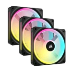 CORSAIR iCUE LINK QX120 RGB PWM KIT 3 VENTOLE 120MM ILLUMINAZIONE LED RGB COLORE NERO