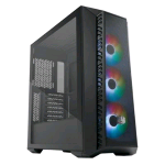 COOLER MASTER MASTERBOX 520 MESH CABINET ATX MIDI TOWER 3 VENTOLE ANTERIORI INSTALLATE PANNELLO IN VETRO TEMPERATO COLORE NERO