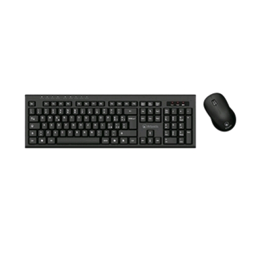 ATLANTIS P013-AX280G+M KIT TASTIERA WIRELESS + MOUSE OTTICO WIRELESS 3 PULSANTI RICEVITORE USB NANO SIZE NERO