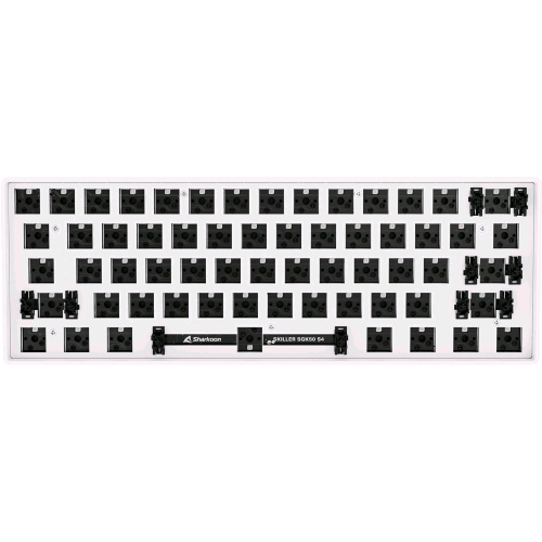 SHARKOON SKILLER SGK50 S4 BAREBONE TASTIERA GAMING USB SENZA INTERRUTTORI E TASTI ANSI-LAYOUT BIANCO