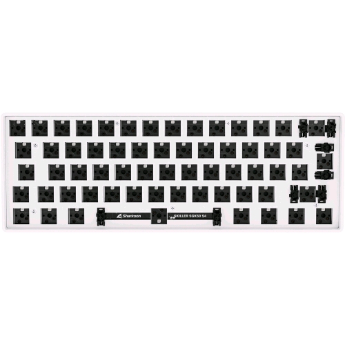 SHARKOON SKILLER SGK50 S4 BAREBONE TASTIERA GAMING SENZA INTERRUTTORI E TASTI ISO-LAYOUT BIANCO