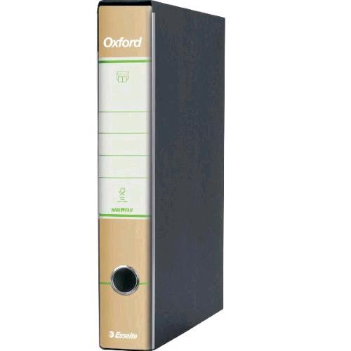 ESSELTE OXFORD GREEN G84  REGISTRATORE IN CARTONE RIVESTITO 350X292X55 mm FORMATO PROTOCOLLO AVANA CONF 8 Pz.
