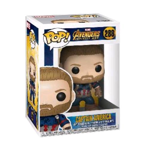FUNKO POP MARVEL AVENGERS INFINITY WAR CAPTAIN AMERICA FIGURA IN VINILE 9.5 CM DA COLLEZIONE 