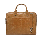 DBRAMANTE 1928 KRONBORG BORSA PER NOTEBOOK DA 16" IN PELLE FIORE 2 SCOMPARTI CON TRACOLLA CUOIO