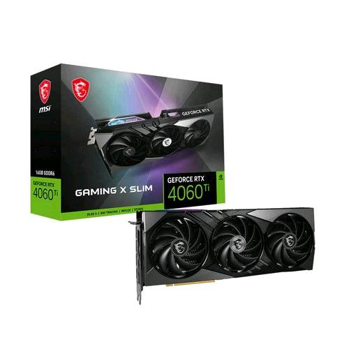 MSI SCHEDA GRAFICA NVIDIA GEFORCE RTX 4060 TI GAMING X SLIM 16GB GDDR6 INTERFACCIA PCI EXPRESS x8 4.0 RAFFREDAMENTO ATTIVO