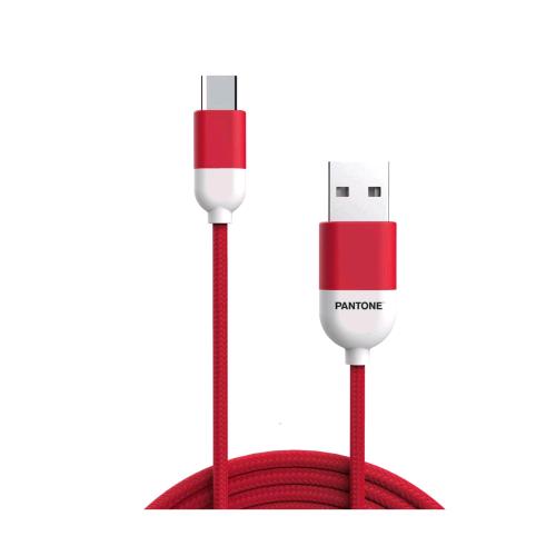 PANTONE CAVO ADATTATORE DI RICARICA DA USB-A A USB-C 10 W 2.1A 1 MT BIANCO/ROSSO