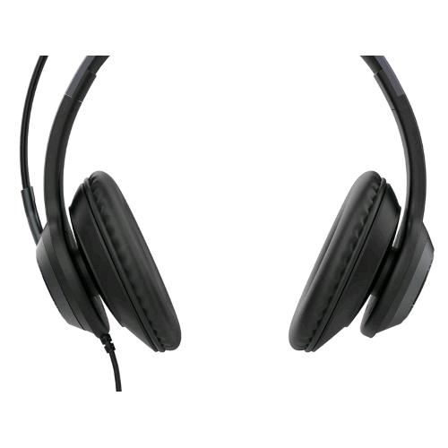MEDIACOM MD-AP100 CUFFIE STEREO CON MICROFONO USB DRIVER 40mm CONTROLLO DEL VOLUME CAVO 180 cm BLACK