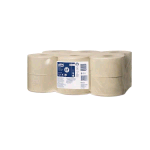 TORK ROTOLO CARTA IGENICA MINI JUMBO NATURALE 2 VELI 170 MT X 9.4 CM 850 STRAPPI BEIGE CONF 12 Pz.