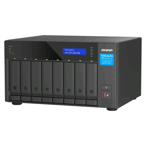 QNAP TVS-H874T-I7-32G NAS TOWER 8 BAY 2.5/3.5" I7 32GB RAM 2 PORTE LAN 2.5 GIGABIT ETHERNET 3 VENTOLE
