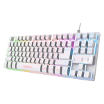 TRUST GXT833W THADO TKL TASTIERA GAMING ILLUMINATA LED MULTICOLOR LAYOUT ITALIANO BIANCO