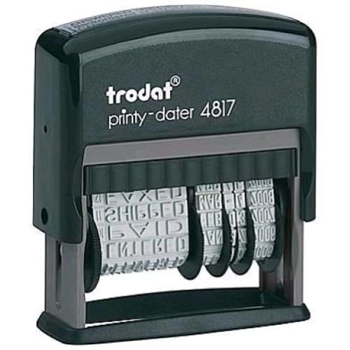 TRODAT PRINTY 4817 TIMBRO DATARIO PERSONALIZZABILE AUTOINCHIOSTRANTE ALTEZZA DATA 3.8 mm NERO