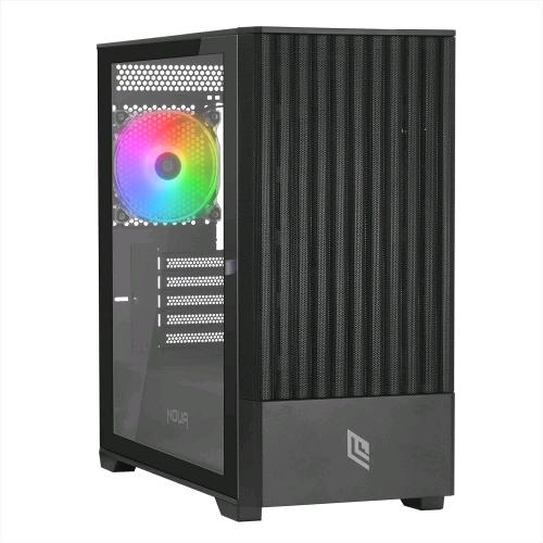 NOUA FOBIA L101 CASE GAMING MICRO ATX MINI TOWER FRONTALE MESH E PANNELLO LATERALE IN VETRO TEMPERATO NERO