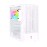 NOUA FOBIA L111 CASE GAMING MICRO ATX MINI TOWER FRONTALE MESH E PANNELLO LATERALE IN VETRO TEMPERATO WHITE EDITION