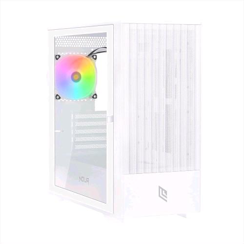 NOUA FOBIA L111 CASE GAMING MICRO ATX MINI TOWER FRONTALE MESH E PANNELLO LATERALE IN VETRO TEMPERATO WHITE EDITION