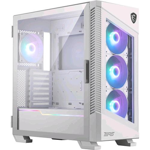MSI MPG VELOX 100R ARGB WHITE CASE GAMING ATX IN VETRO TEMPERATO SUPPORTA FINO A 7 VENTOLE IN VETRO TEMPERATO BIANCO