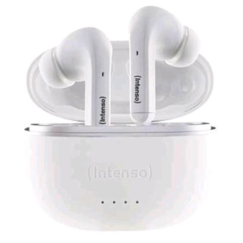 INTENSO T302A TRUE WIRELESS EARPHONE AURICOLARI BLUETOOTH CON CANCELLAZIONE DEL RUMORE WHITE