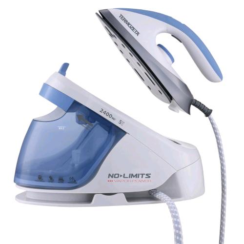 TERMOZETA NO LIMITS VAPOR POWER FERRO DA STIRO A VAPORE 2400W CON CALDAIA CAPACITA' 2 LT PIASTRA IN CERAMICA 