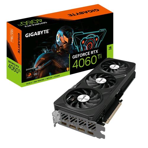 GIGABYTE GEFORCE RTX 4060 TI GAMING OC 16G NVIDIA 16 GB GDDR6 TRIPLE FAN PCI Express 4.0 2 x HDMI 2 x DISPLAYPORT