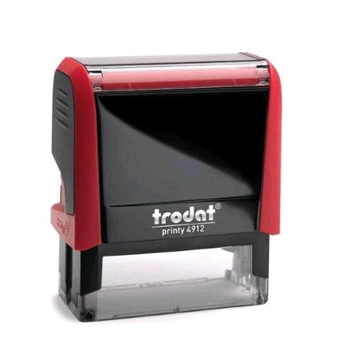 TRODAT PRINTY 4912 4.0 TIMBRO AUTOINCHIOSTRANTE PERSONALIZZABILE AUTOCOMPONIBILE 47X18 mm ROSSO