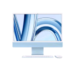 APPLE iMAC 4.5K ALL IN ONE 24" RETINA DISPLAY 4.5K ULTRA HD 4480 x 2520 M3 CHIP CPU 8-CORE 10-CORE GPU RAM 8GB SSD 256GB WI-FI 6E BLUE