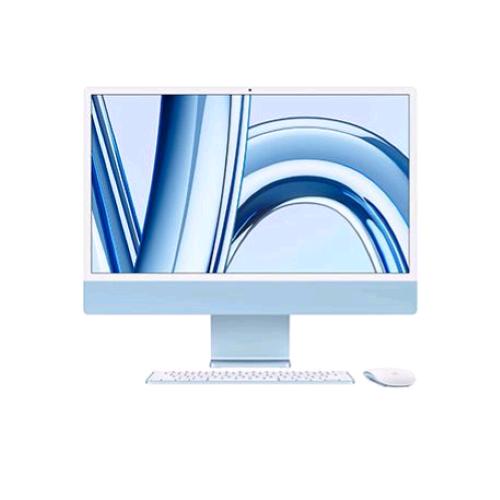 APPLE iMAC 4.5K ALL IN ONE 24" RETINA DISPLAY 4.5K ULTRA HD 4480 x 2520 M3 CHIP CPU 8-CORE 10-CORE GPU RAM 8GB SSD 256GB WI-FI 6E BLUE