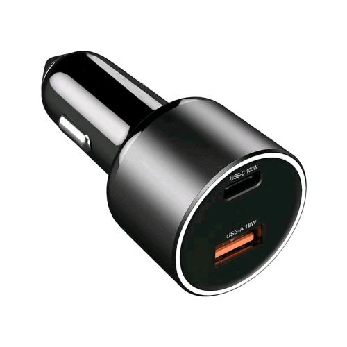 MEDIACOM MD-A200 CAR CHARGER PD 100 W CARICABATTERIE DA MACCHINA 1 USB-A + 1 USB-C NERO