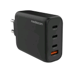 MEDIACOM MD-A220 CHARGER 100 W PD GaN CARICABATTERIE DA RETE PD 1 USB-A + 3 USB-C NERO