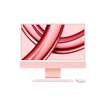 APPLE iMAC 4.5K ALL IN ONE 24" RETINA DISPLAY 4.5K ULTRA HD 4480 x 2520 CHIP M3 CPU 8-CORE GPU 8-CORE RAM 8GB-SSD 256GB-WI-FI 6E-MACOS SONOMA PINK