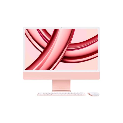APPLE iMAC 4.5K ALL IN ONE 24" RETINA DISPLAY 4.5K ULTRA HD 4480 x 2520 CHIP M3 CPU 8-CORE GPU 8-CORE RAM 8GB-SSD 256GB-WI-FI 6E-MACOS SONOMA PINK
