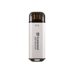 TRANSCEND ESD300S SSD ESTERNO PORTATILE 2.000GB USB-C 3.2 Gen 2x1 ARGENTO