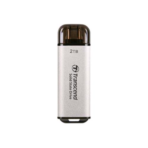 TRANSCEND ESD300S SSD ESTERNO PORTATILE 2.000GB USB-C 3.2 Gen 2x1 ARGENTO