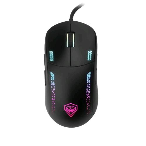 NOUA LOOP MOUSE GAMING CON CAVO USB 9 PULSANTI PROGRAMMABILI DPI MAX 32.000 ILLUMINAZIONE LED RGB BLACK