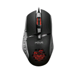 NOUA ROKA MOUSE GAMING CON CAVO USB 8 PULSANTI 7.200 DPI MAX 4 COLORI DI ILLUMINAZIONE LED BLACK