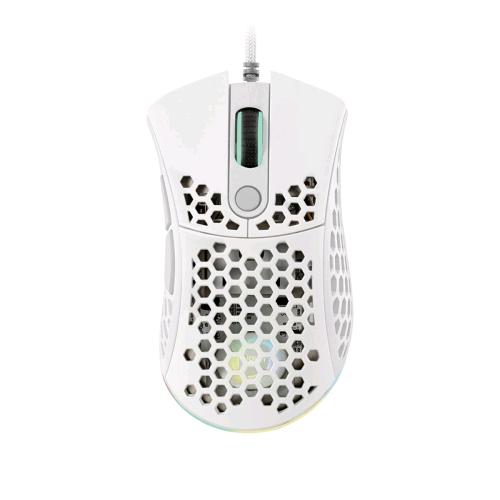 NOUA MYST MOUSE GAMING CON CAVO USB 7 PULSANTI 10.000 DPI MAX BIANCO ICON ILLUMINAZIONE LED RGB WHITE