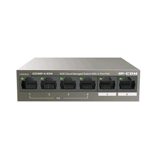 IP-COM G2206P-4-63W SWITCH DI RETE GESTITO 4 PORTE RJ-45 FULL DUPLEX SUPPORTO POE