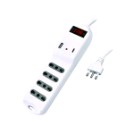 MEDIACOM MD-PM102 MULTIPRESA 4 POSTI BPASSO CON INTERRUTTORE + 2 USB 1 x USB-A 1 x USB C CON PROTEZIONE TERMICA BIANCA