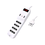 MEDIACOM MD-PM101 MULTIPRESA CON INTERRUTTORE 4 POSTI BIPASSO + 2 USB-A CON PROTEZIONE TERMICA BIANCA