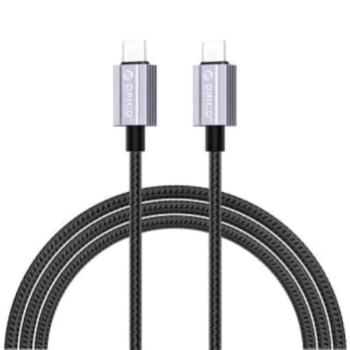 ORICO GQA100 CAVO USB-C MASCHIO/MASCHIO SUPPORTA FINO A 100 W 5A 1.5 MT NERO/GRIGIO