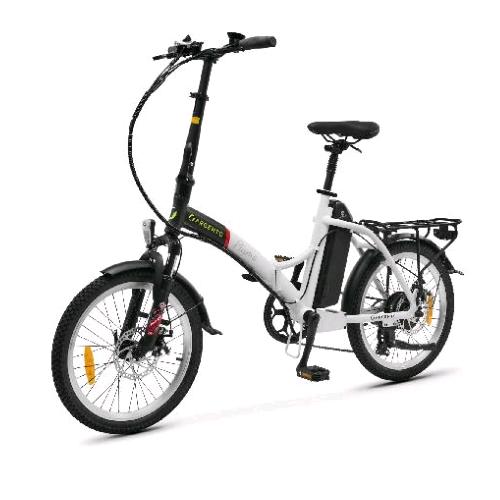 ARGENTO PIUMA FOLDABLE BICI ELETTRICA PIEGHEVOLE 250W RUOTE DA 20" X 1.95" VELOCITA' 25 KM/H AUTONOMIA FINO A 70 KM FRENI A DISCO SILVER