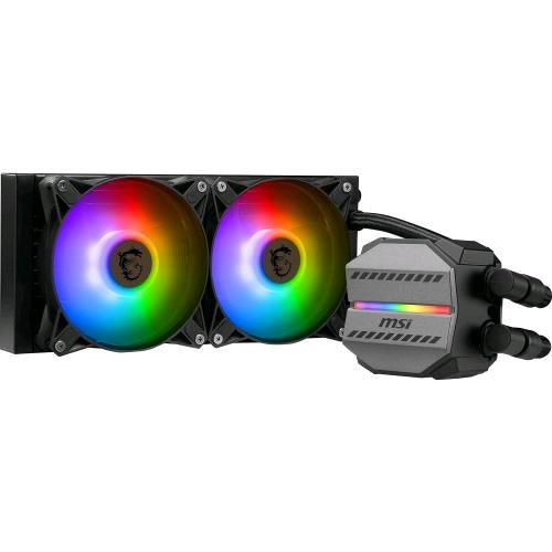 MSI MAG CORELIQUID M240 ARGB DISSIPATORE A LIQUIDO PER CPU DA 240mm 2 VENTOLE DA 120mm RAFFREDDAMENTO AD ACQUA SPLIT FLOW PER INTEL 1700/1200 AMD AM5/AM4