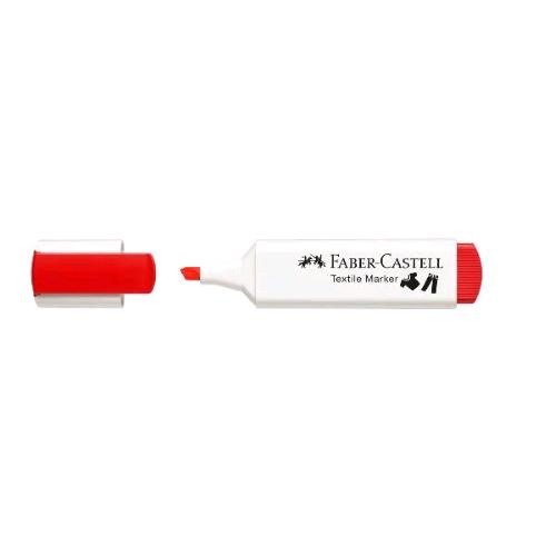 FABER CASTELL MARCATORE PER TESSUTO PUNTA A SCALPELLO 1/5 mm ROSSO CONF 10 Pz.