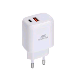 RIVACASE CACARICABATTERIE DA RETE 20 W PD 1 x USB-A 1 x USB-C BIANCO