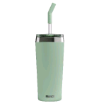 SIGG BOTTLES HELIA MILKY GREEN TAZZA TERMICA 0.45 ML DOPPIA PARETE ISOLANTE IN ACCIAIO ERMETICA CON CANNUCCIA INTEGRATA VERDE