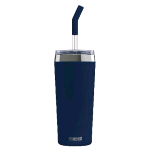 SIGG BOTTLES HELIA NIGHT INK TAZZA TERMICA 0.45 ML DOPPIA PARETE ISOLANTE IN ACCIAIO ERMETICA CON CANNUCCIA INTEGRATA  BLU SCURO